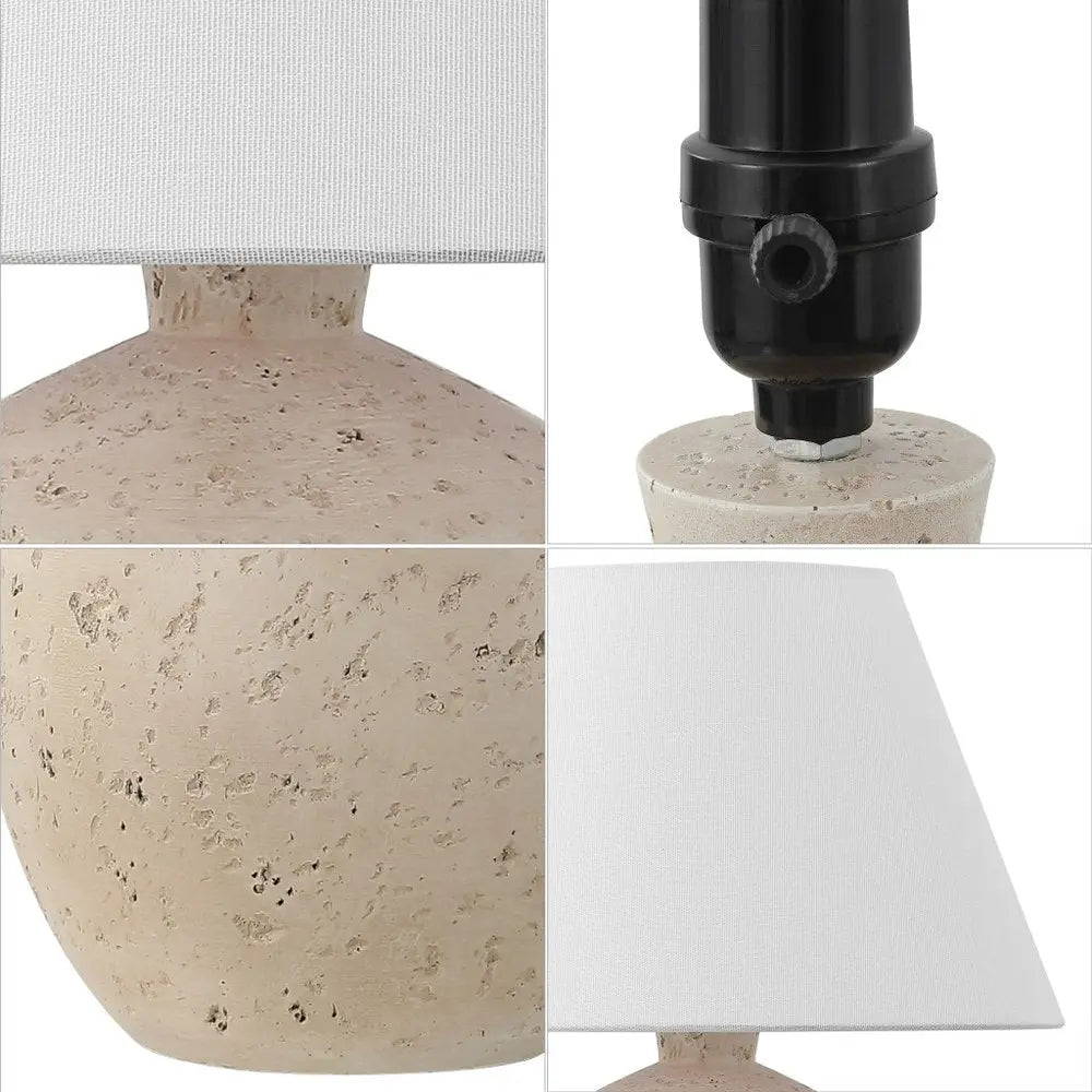 Set of Two 18" Clear Novelty Table Lamps LED With Empire Shades HomeRoots