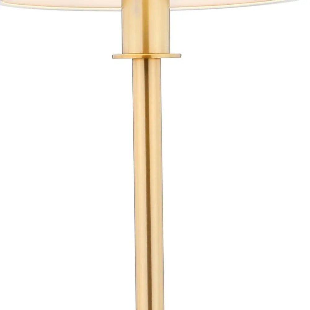 26" Gold Novelty Table Lamp LED With Drum Shade HomeRoots