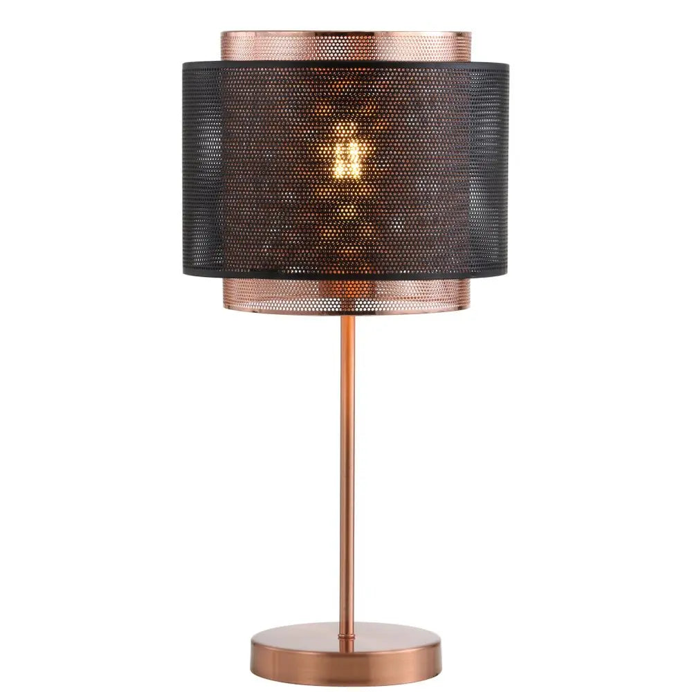 20" Copper Novelty Table Lamp LED With Globe Shade HomeRoots