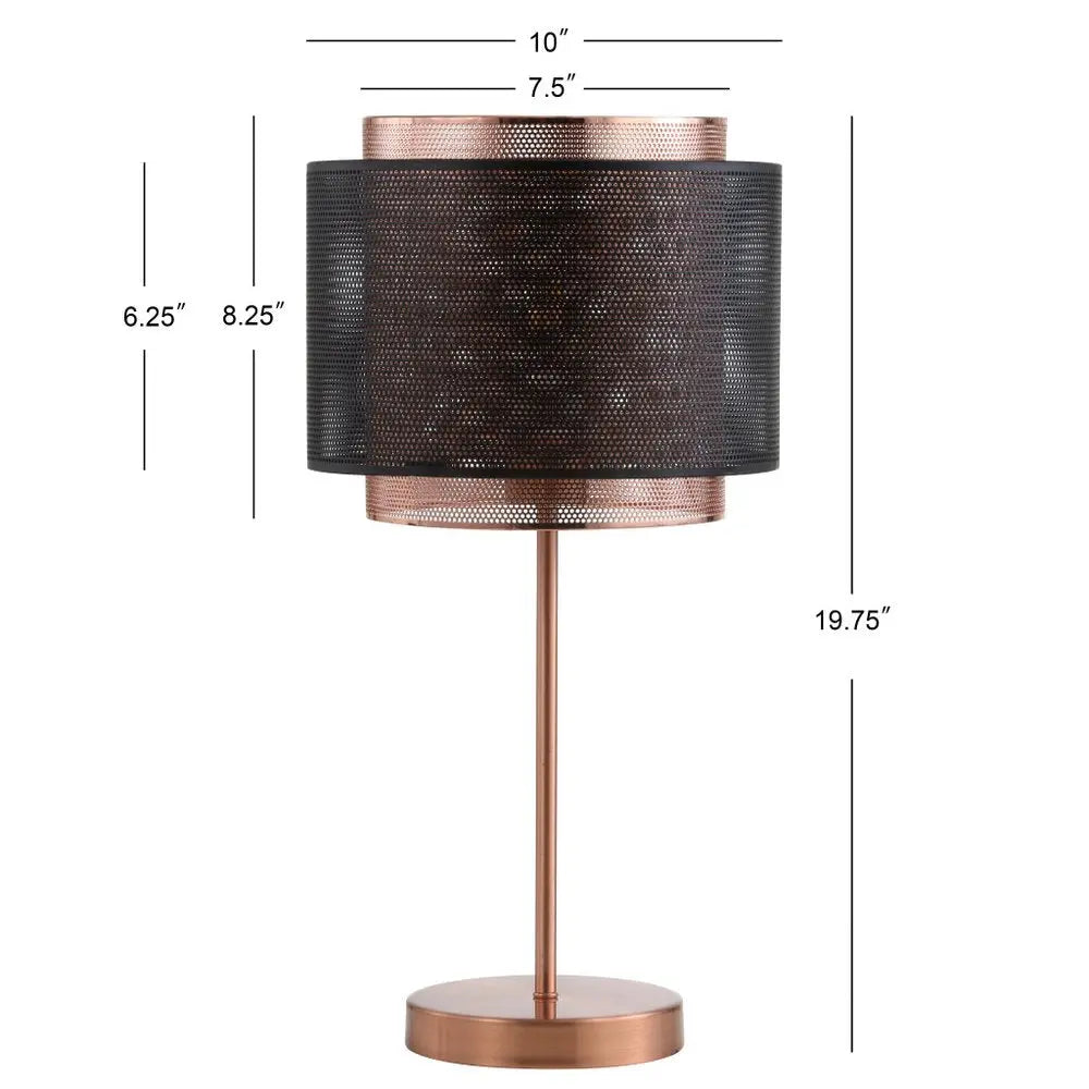 20" Copper Novelty Table Lamp LED With Globe Shade HomeRoots