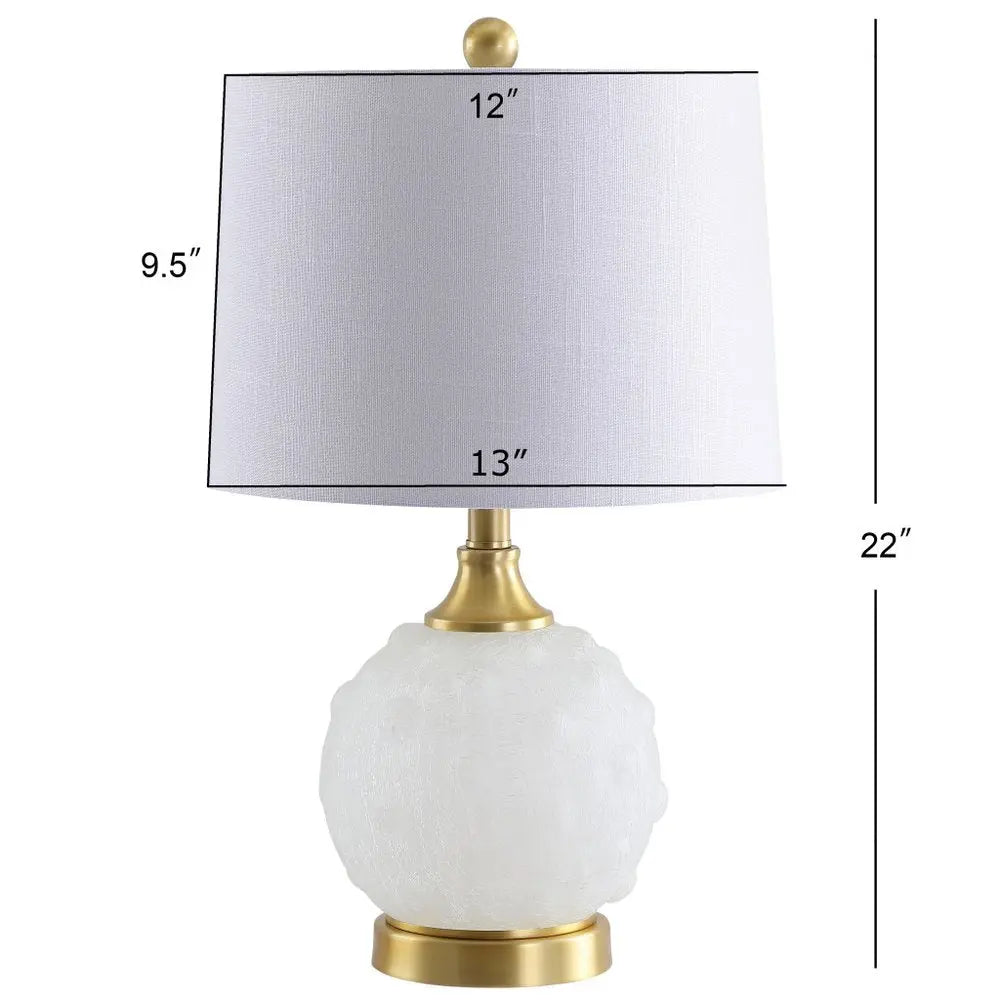 22" Gold Novelty Table Lamp LED With Globe Shade HomeRoots