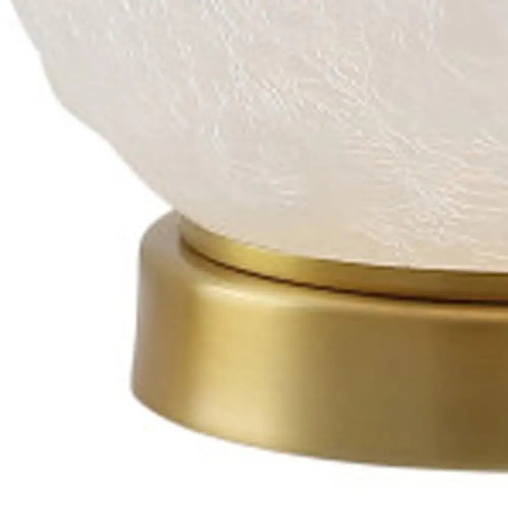 22" Gold Novelty Table Lamp LED With Globe Shade HomeRoots