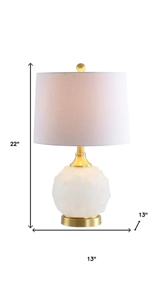 22" Gold Novelty Table Lamp LED With Globe Shade HomeRoots