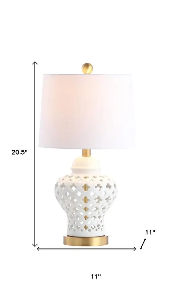 21" Gold Novelty Table Lamp LED With Globe Shade HomeRoots