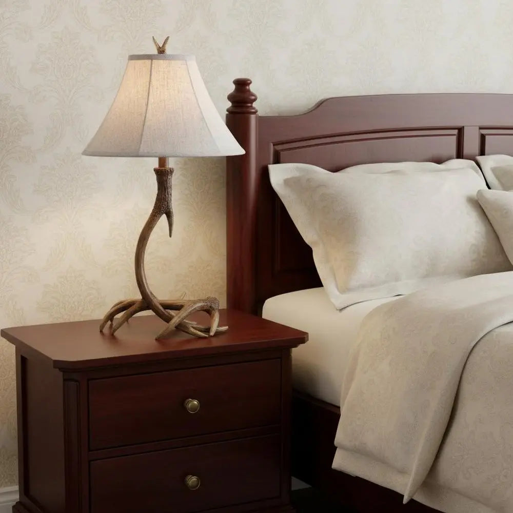 28" Brown Novelty Table Lamp LED With Globe Shade HomeRoots