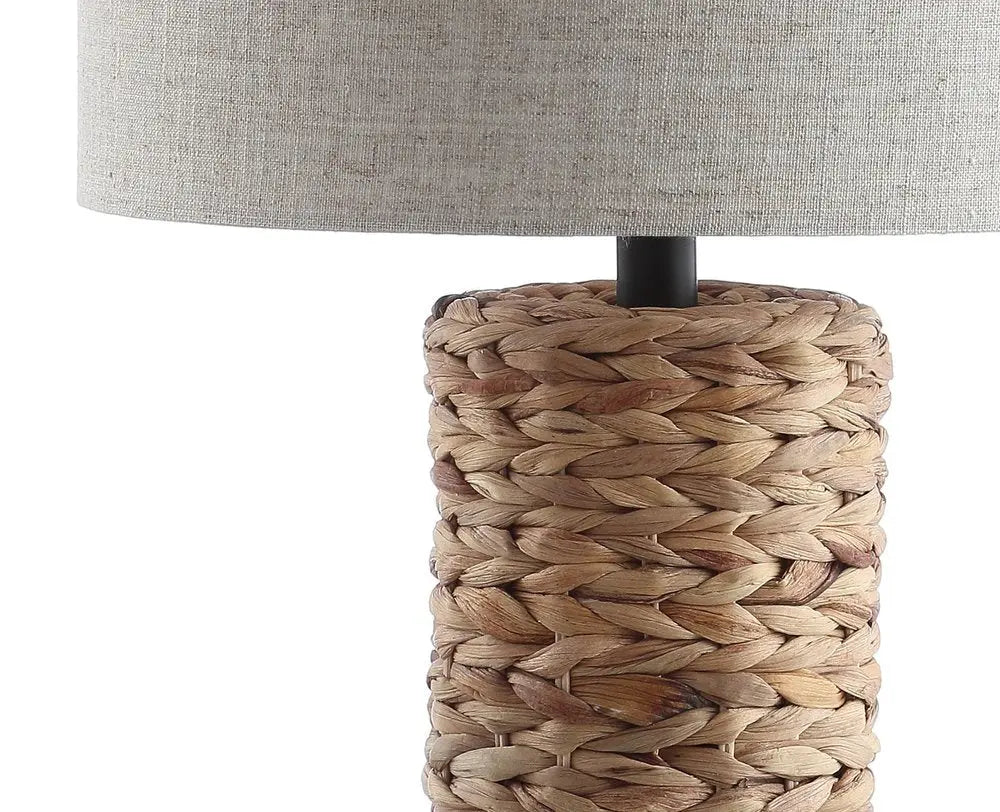 Set of Two 25" Black Table Lamps LED With Globe Shades HomeRoots