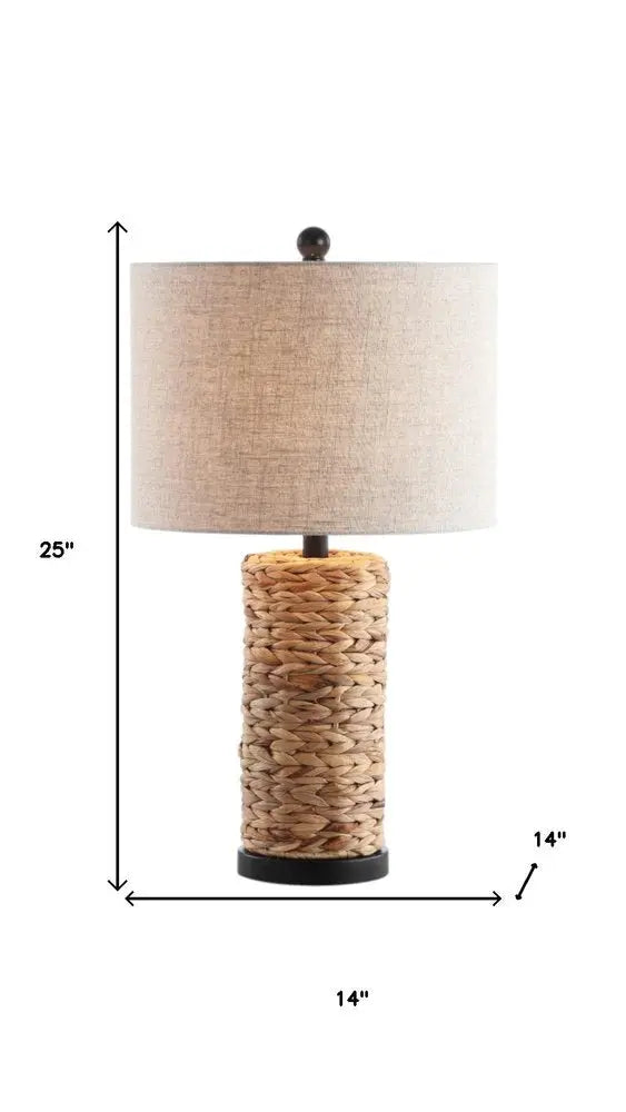 Set of Two 25" Black Table Lamps LED With Globe Shades HomeRoots