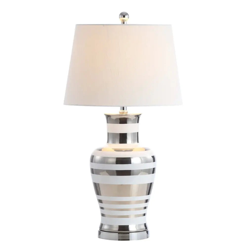 29" Silver Novelty Table Lamp LED With Empire Shade HomeRoots