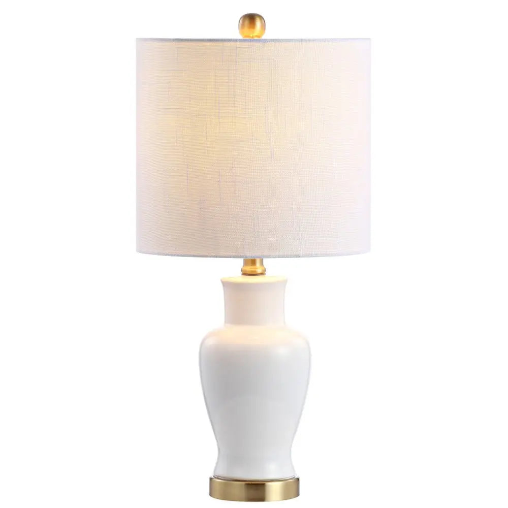 21" Gold Urn Table Lamp LED With Drum Shade HomeRoots