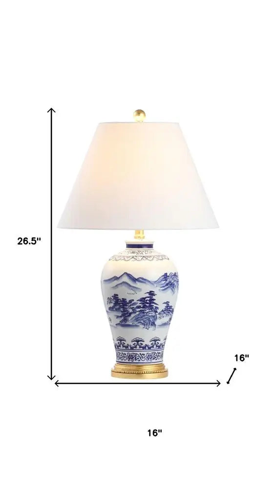 27" Gold Novelty Table Lamp LED With Empire Shade HomeRoots