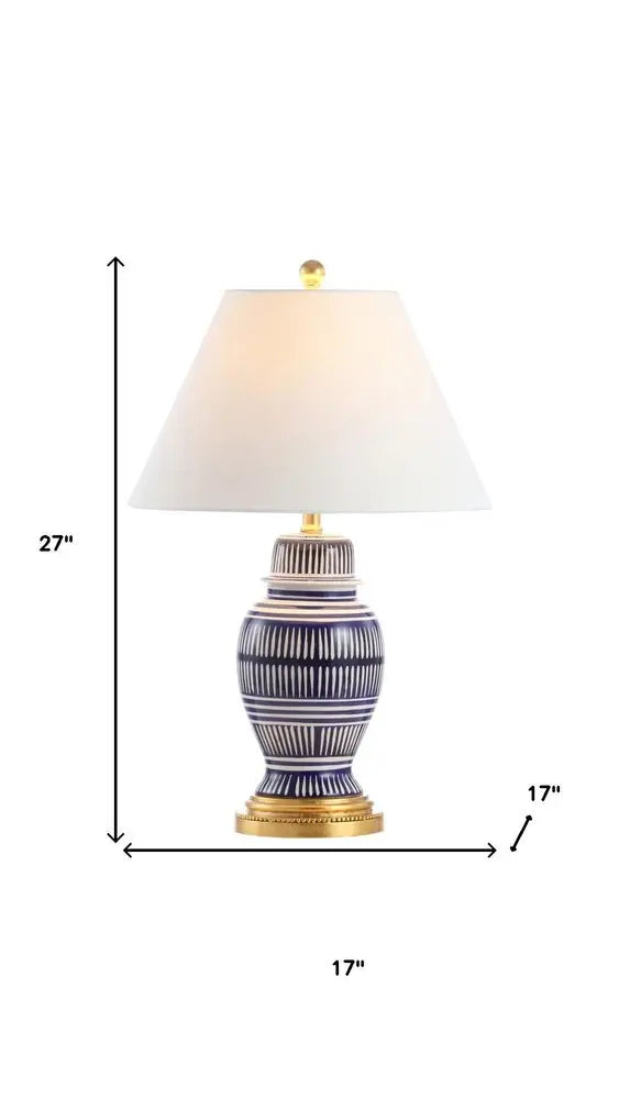 27" Gold Novelty Table Lamp LED With Empire Shade HomeRoots