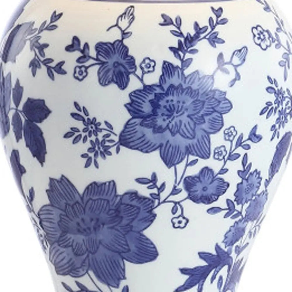 22" Clear Urn Table Lamp LED With Empire Shade HomeRoots