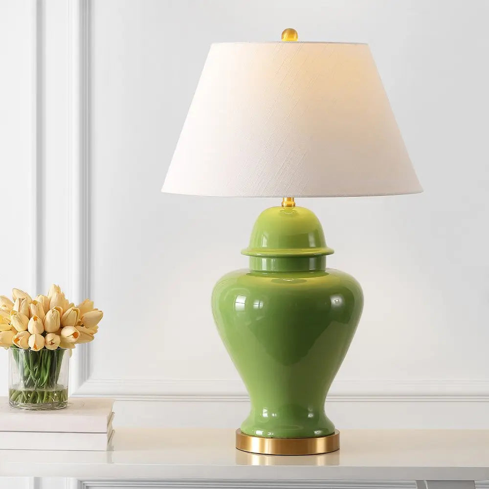 33" Gold Novelty Table Lamp LED With Empire Shade HomeRoots