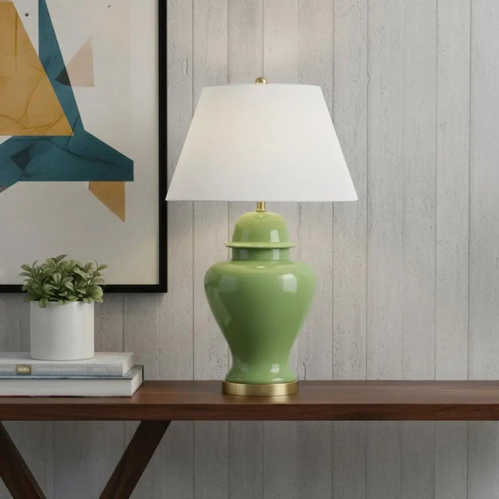 33" Gold Novelty Table Lamp LED With Empire Shade HomeRoots