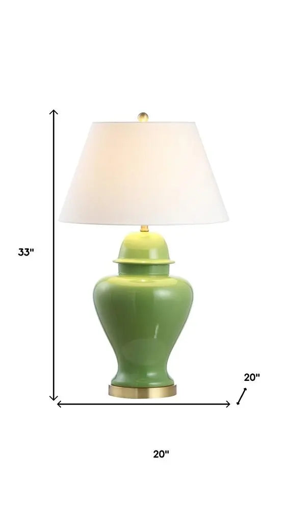 33" Gold Novelty Table Lamp LED With Empire Shade HomeRoots