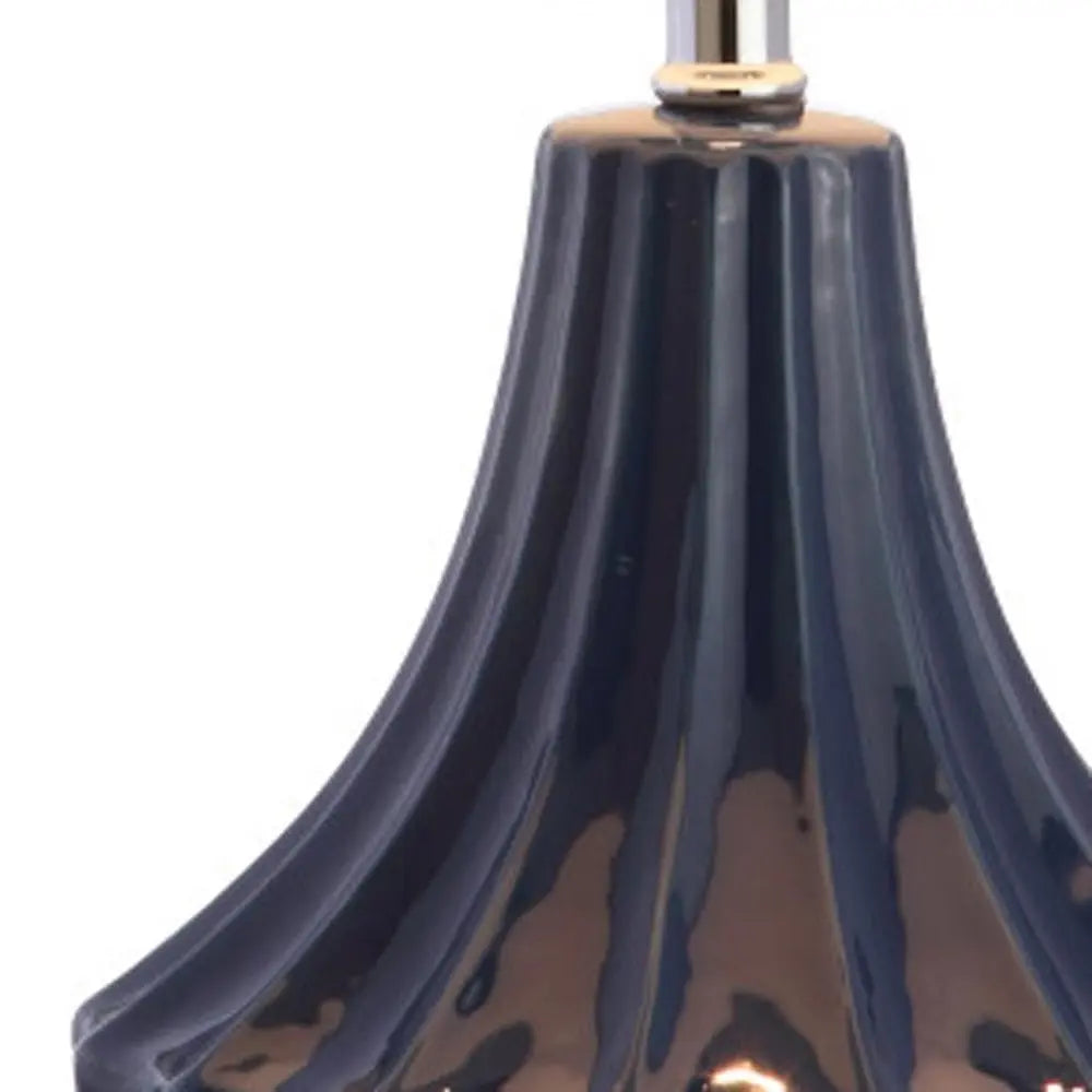 25" Clear Novelty Table Lamp LED With Drum Shade HomeRoots