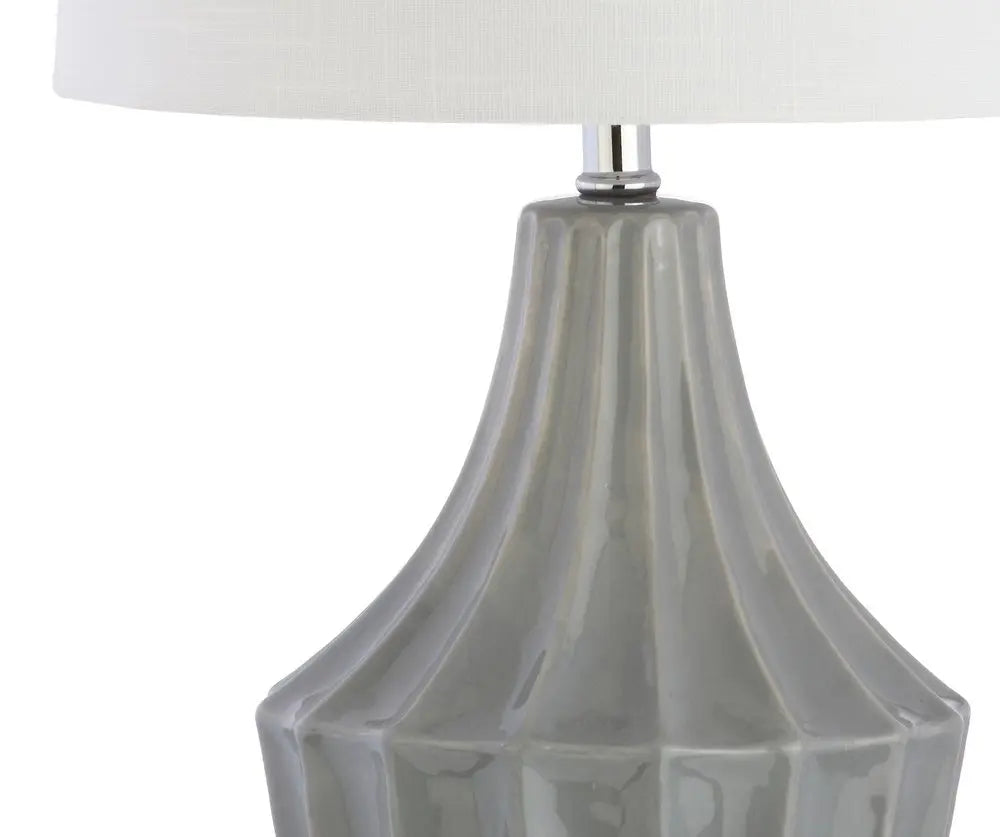 25" Clear Novelty Table Lamp LED With Drum Shade HomeRoots