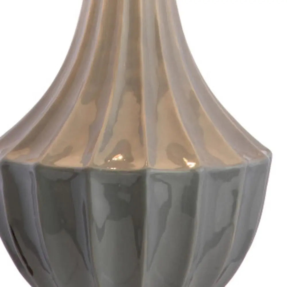 25" Clear Novelty Table Lamp LED With Drum Shade HomeRoots