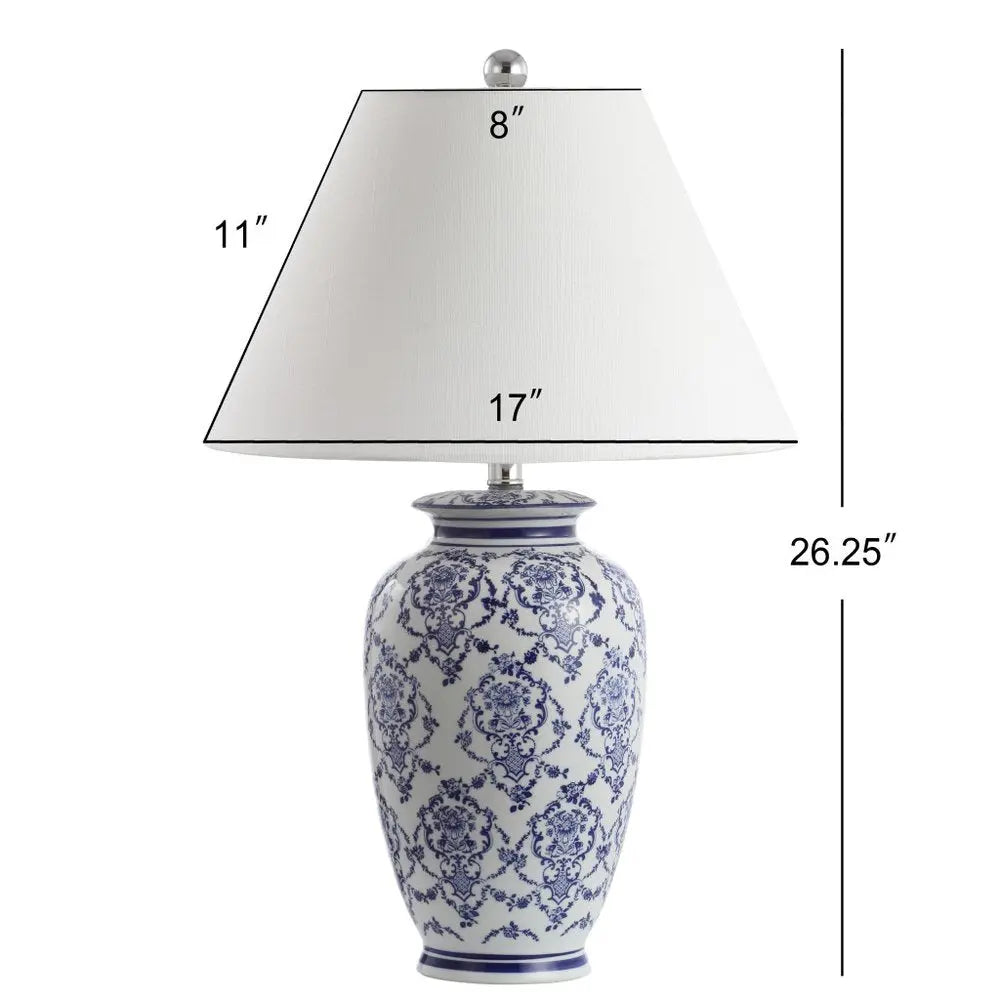 26" Blue Novelty Table Lamp LED With Globe Shade HomeRoots