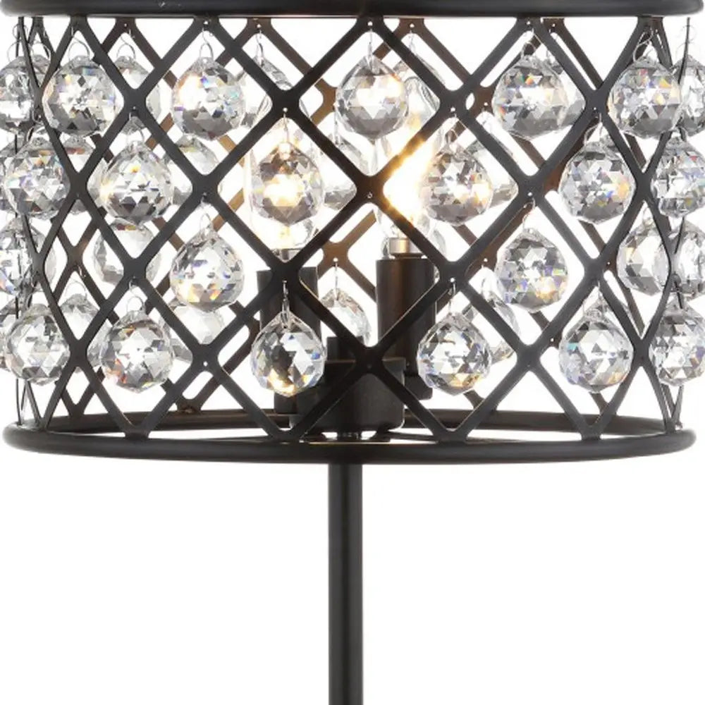 23" Antiqued Bronze Novelty Table Lamp LED With Globe Shade HomeRoots