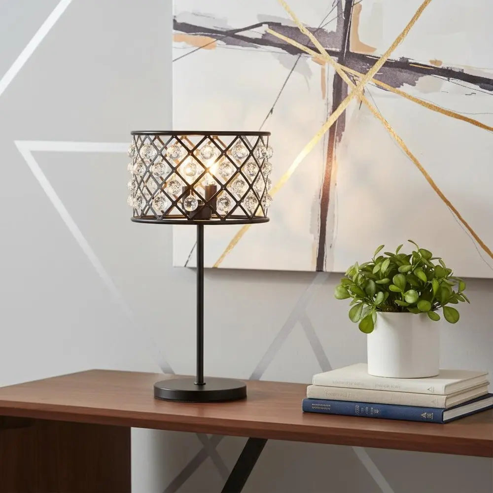 23" Antiqued Bronze Novelty Table Lamp LED With Globe Shade HomeRoots