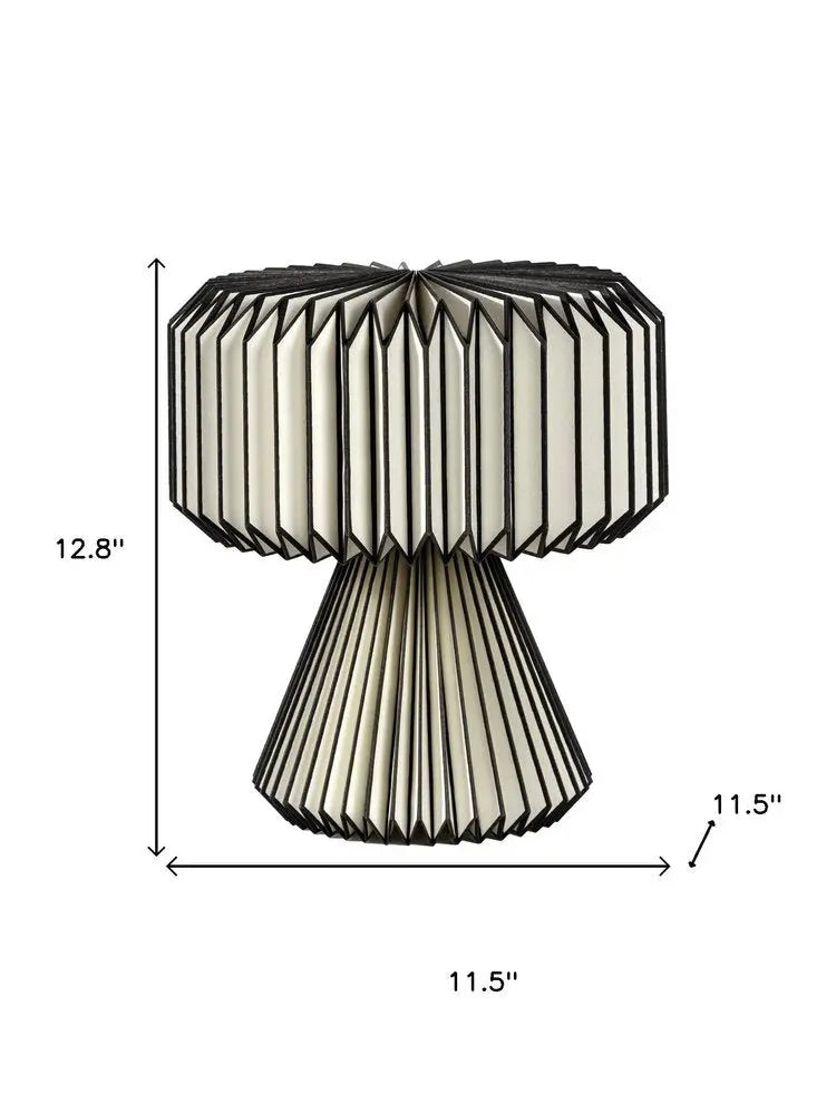 13" Clear Geometric Table Lamp LED With Cylinder Shade HomeRoots