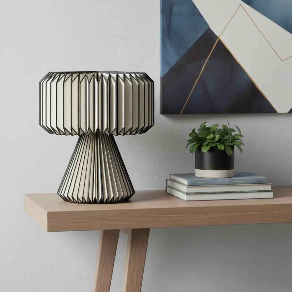 13" Clear Geometric Table Lamp LED With Cylinder Shade HomeRoots