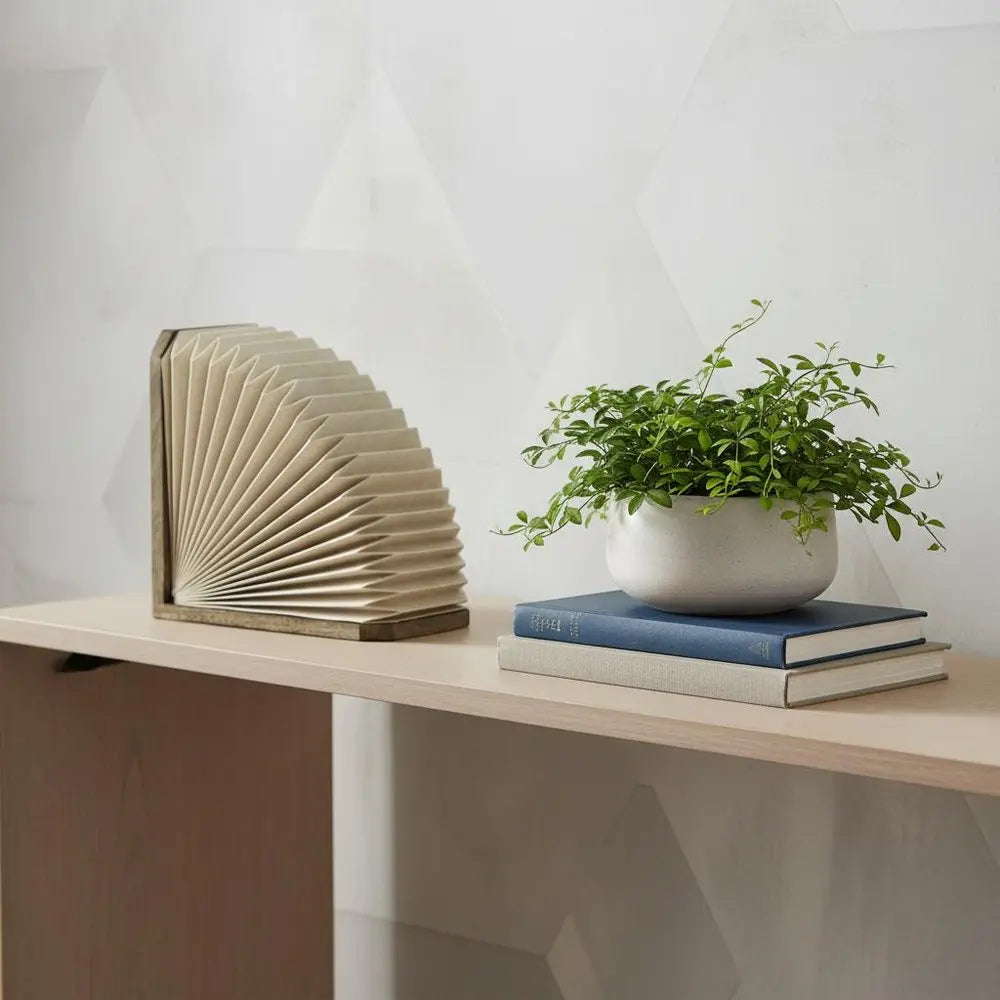 11" Natural Geometric Table Lamp LED With Novelty Shade HomeRoots