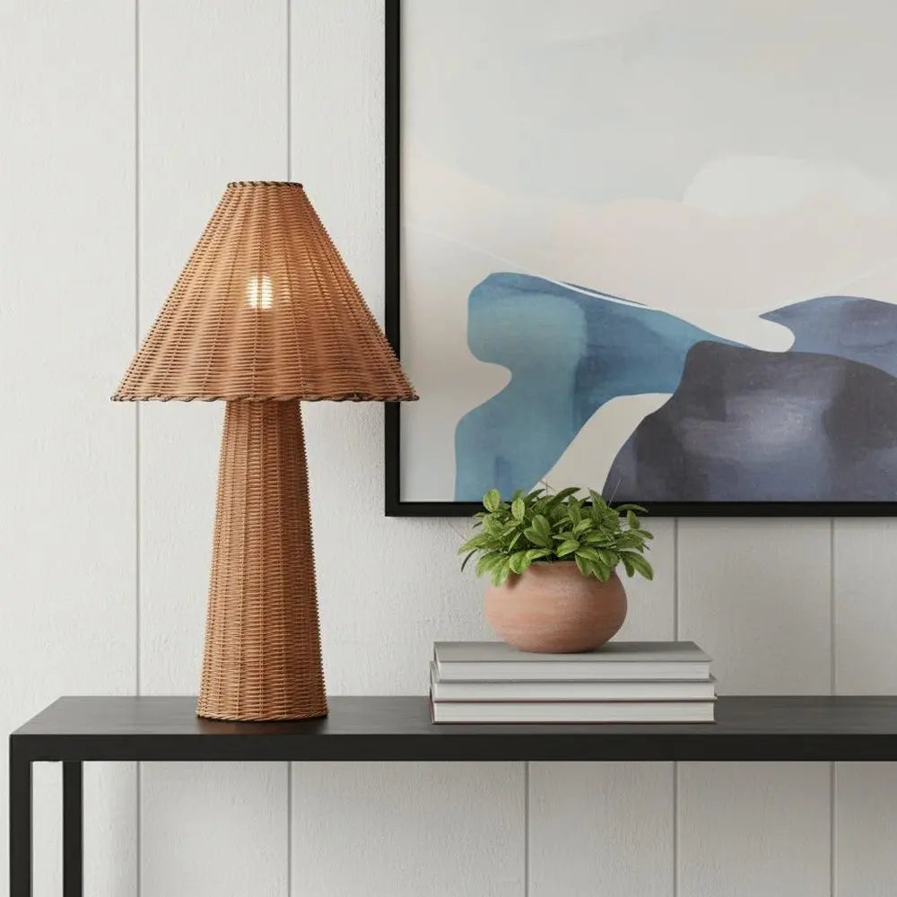 27" Clear Table Lamp LED With Empire Shade HomeRoots