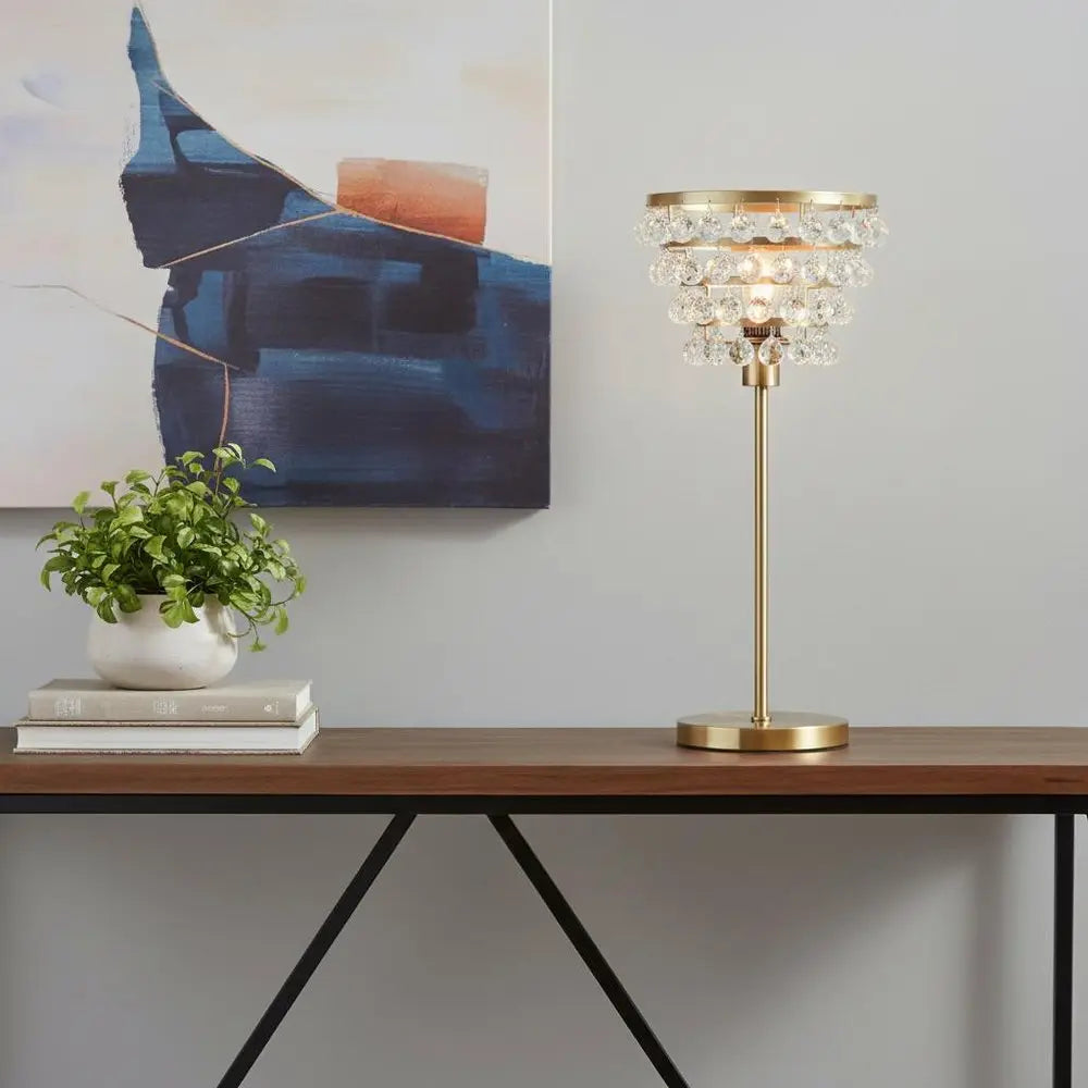 25" Gold Novelty Table Lamp LED HomeRoots