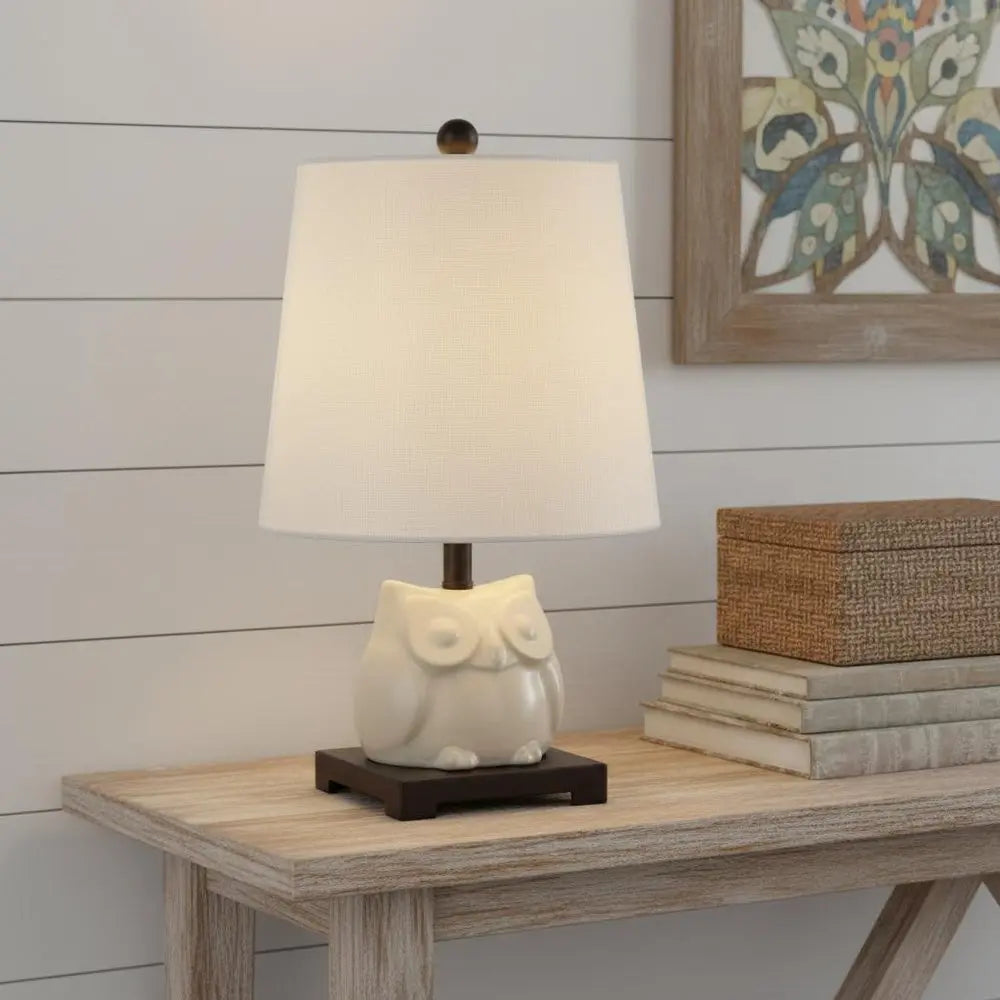 16" Antiqued Bronze Novelty Desk Lamp LED With Empire Shade HomeRoots