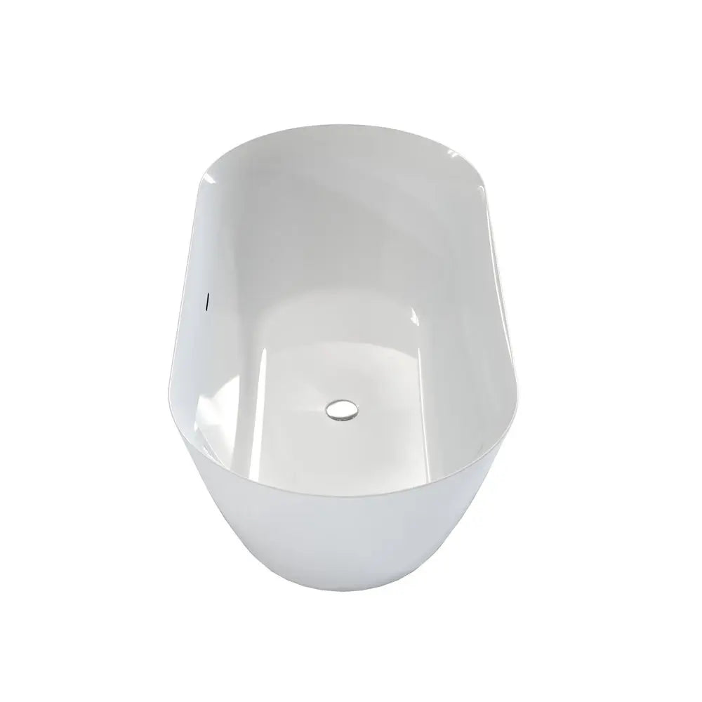 59" White Acrylic Oval Bath Tub HomeRoots