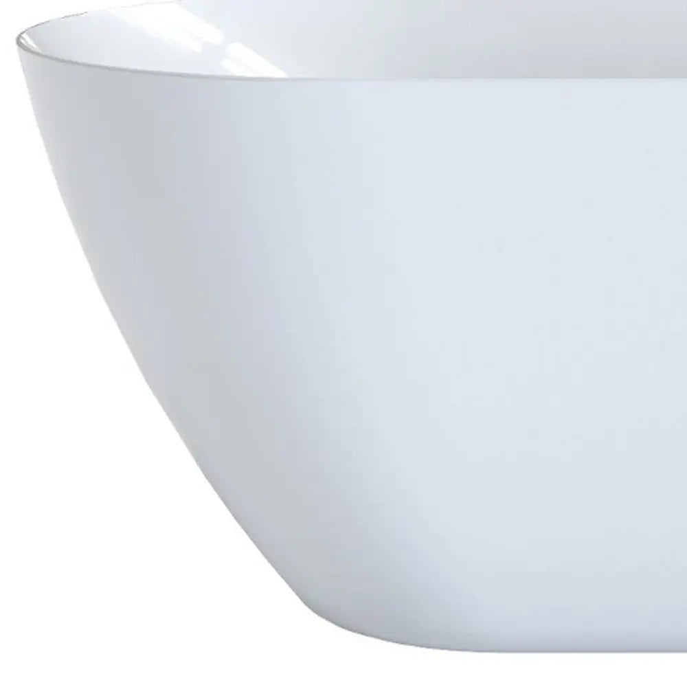 63" White Acrylic Oval Bath Tub HomeRoots
