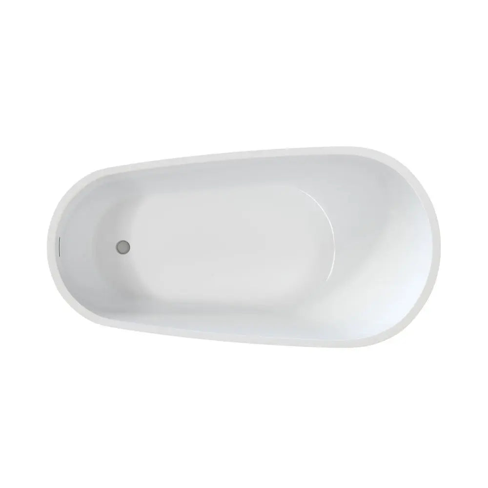 55" White Acrylic Oval Bath Tub HomeRoots