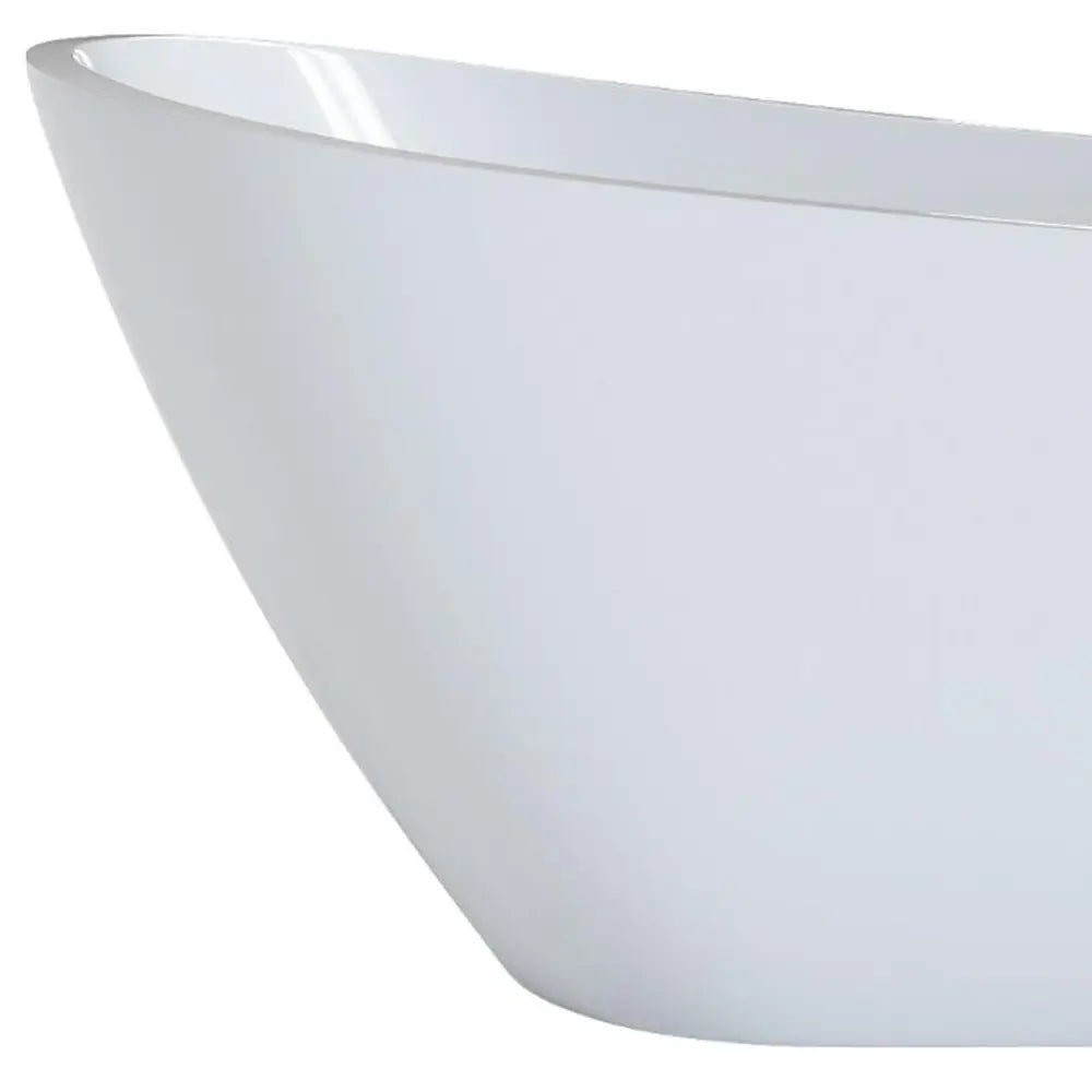 63" White Acrylic Oval Bath Tub HomeRoots