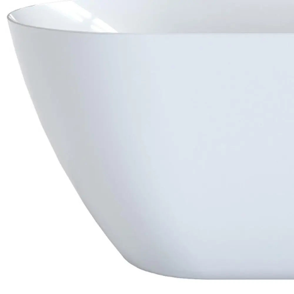 55" White Acrylic Oval Bath Tub HomeRoots