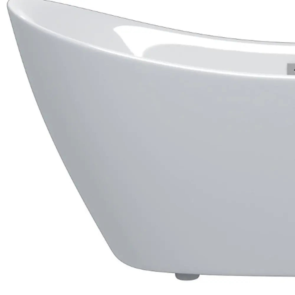 59" White Acrylic Oval Bath Tub HomeRoots