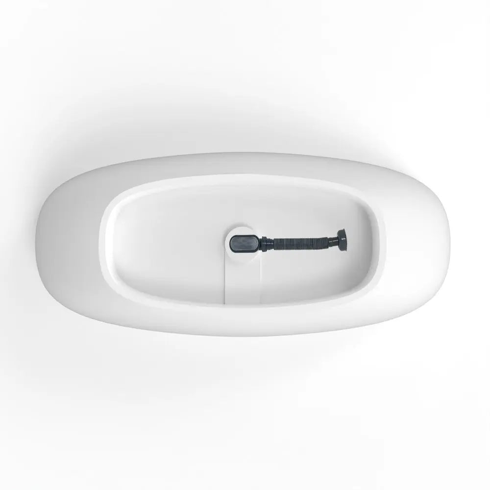 67" White Acrylic Oval Bath Tub HomeRoots