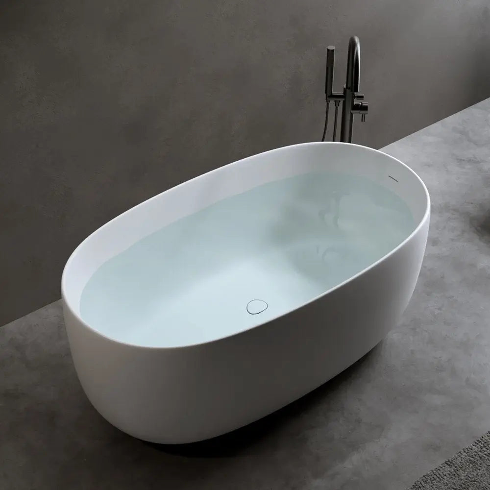 47" White Acrylic Oval Bath Tub HomeRoots