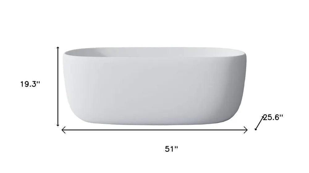 51" White Acrylic Oval Bath Tub HomeRoots