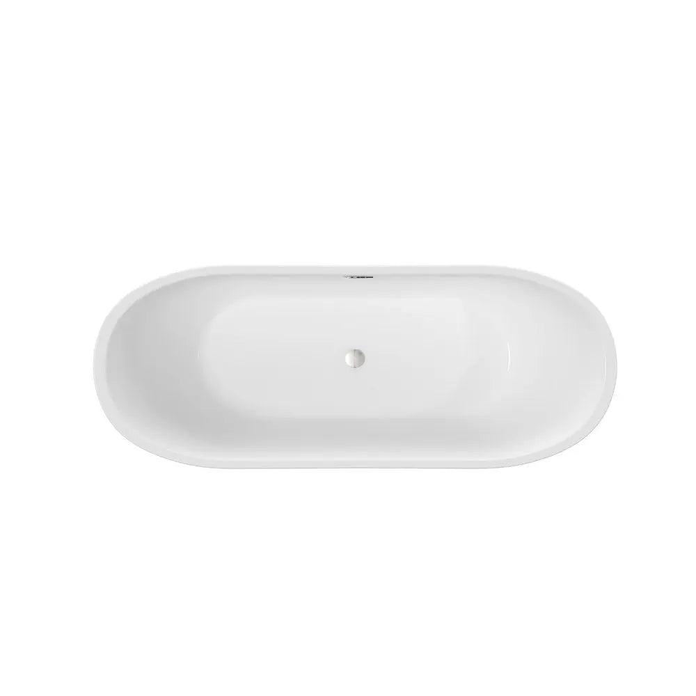 59" White Acrylic Oval Bath Tub HomeRoots