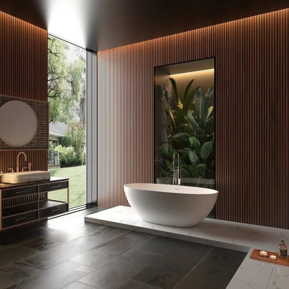 65" White Acrylic Oval Bath Tub HomeRoots