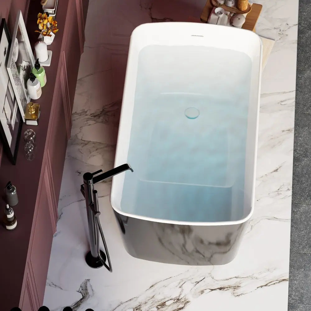 49" White Acrylic Bath Tub HomeRoots