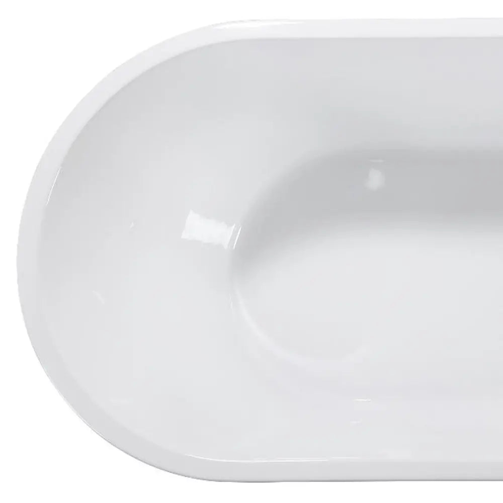 55" White Acrylic Oval Bath Tub HomeRoots