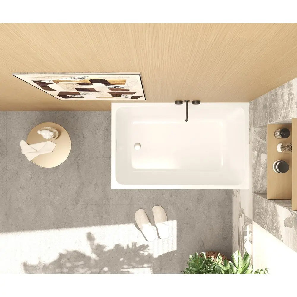 43" White Acrylic Bath Tub HomeRoots