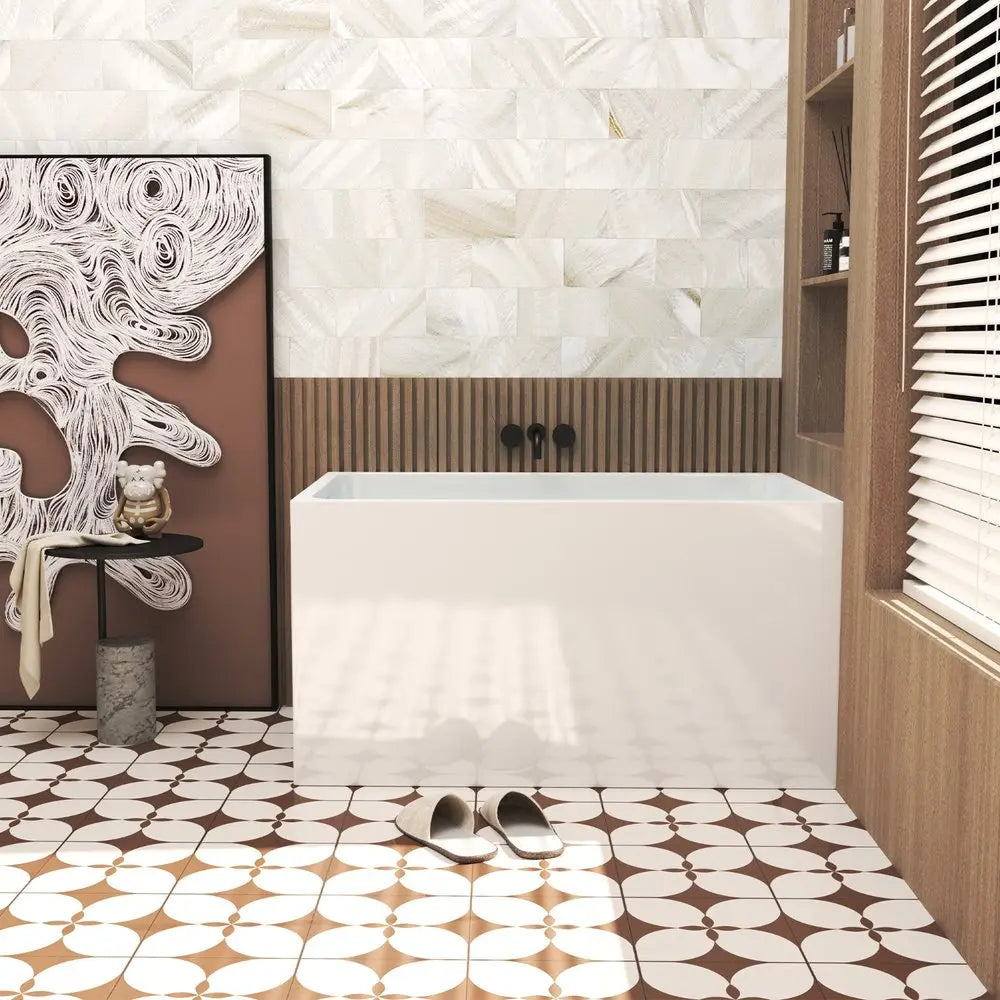 47" White Acrylic Bath Tub HomeRoots