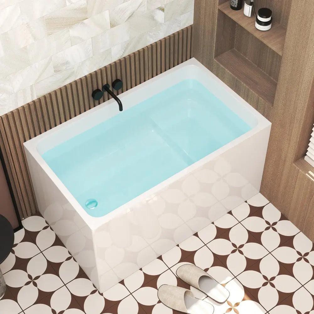 47" White Acrylic Bath Tub HomeRoots