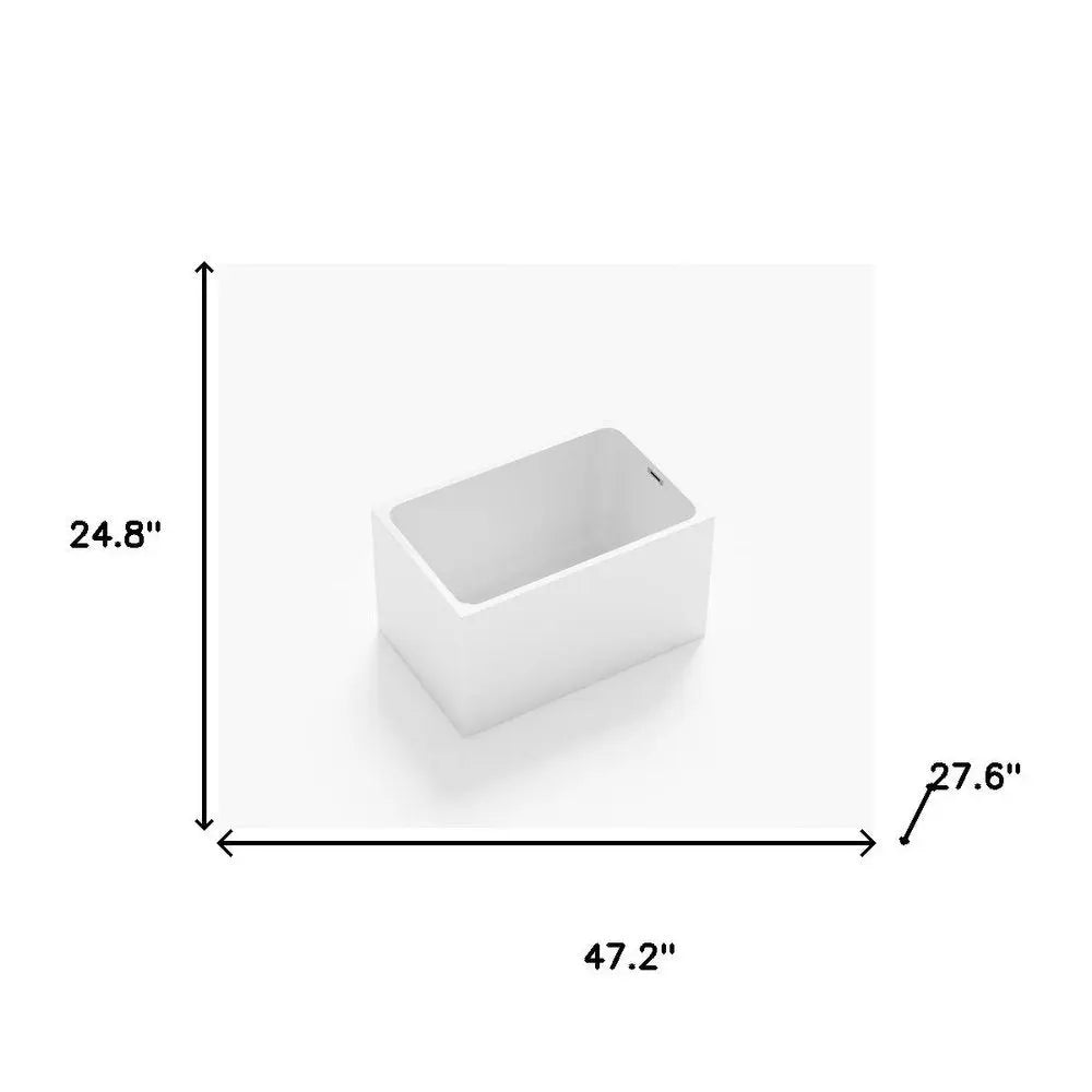 47" White Acrylic Bath Tub HomeRoots