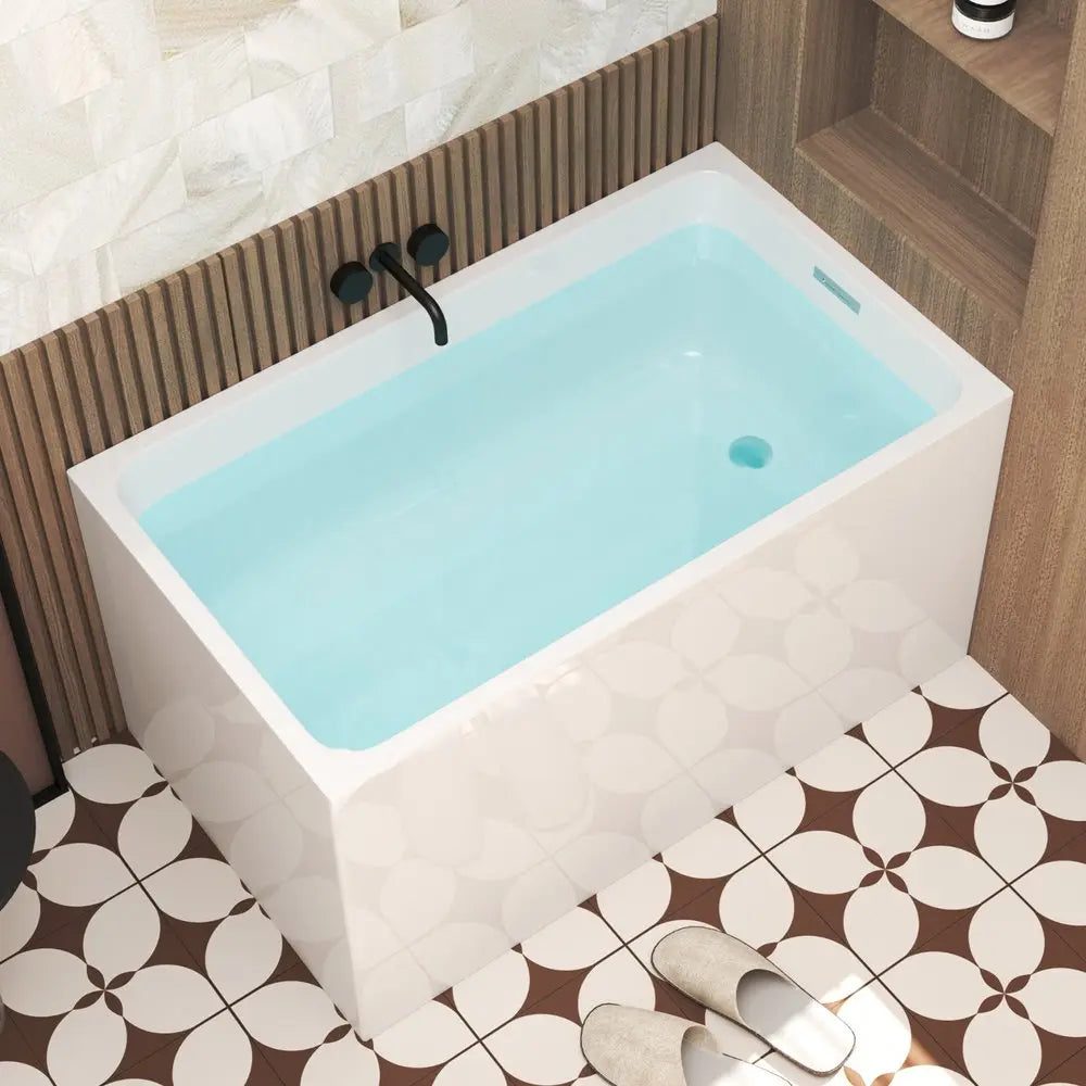 47" White Acrylic Bath Tub HomeRoots