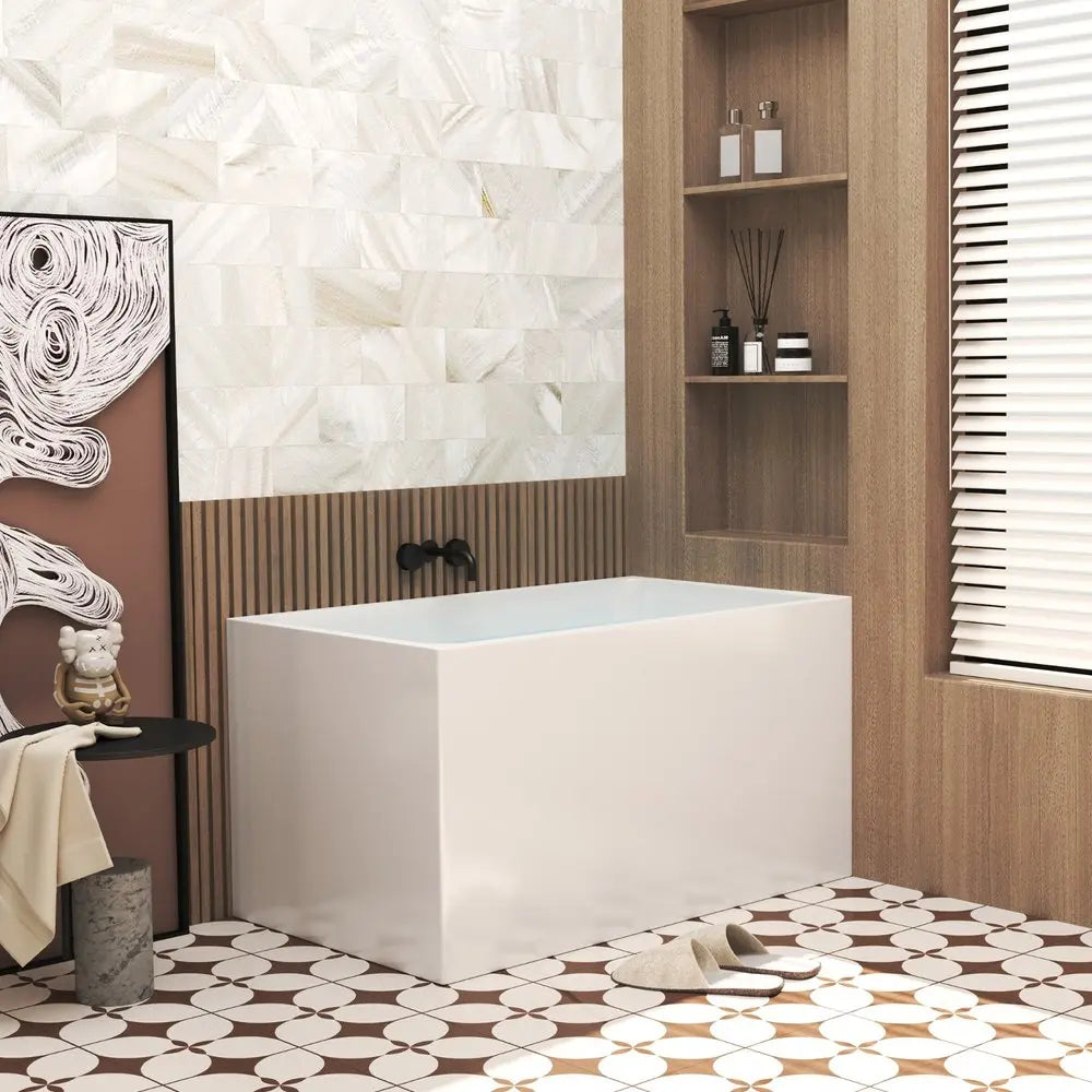 47" White Acrylic Bath Tub HomeRoots